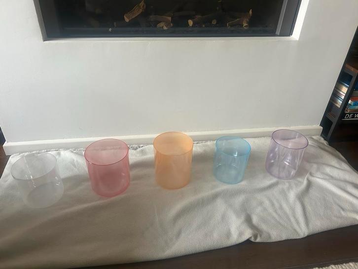 Klankschalen set - 5 elementen + tas, Cd's en Dvd's, Cd's | Meditatie en Spiritualiteit, Muziek vocaal, Ophalen of Verzenden