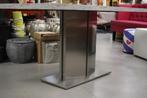 Ideale eettafel / bureau rvs grijs melamine 180 x 100 cm., Ophalen, Zo goed als nieuw