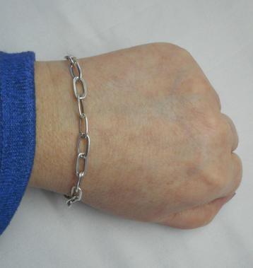 Zilveren vintage schakel armband nr.351 beschikbaar voor biedingen