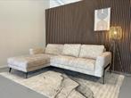 Hoekbank - Beige - Velvet - Nette Staat, Ophalen of Verzenden, Zo goed als nieuw, 150 cm of meer, Vierpersoons of meer