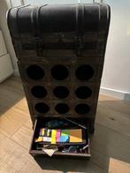 Wijnkastje met handig laatje, Huis en Inrichting, Woonaccessoires | Wijnrekken, Ophalen, Gebruikt, Hout, 5 tot 15 flessen