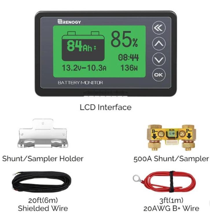 RBM500-500A Battery Monitor, Watersport en Boten, Navigatiemiddelen en Scheepselektronica, Nieuw, Kabel of Apparatuur, Ophalen of Verzenden