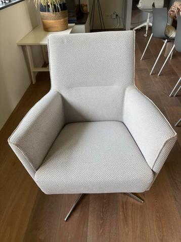 Fauteuil Gemêleerd Grijs met Draaipoot