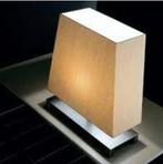 CONTARDI Italiaans design, Rettangolo tafellamp bronzen voet, Ophalen, Zo goed als nieuw, Metaal, 50 tot 75 cm