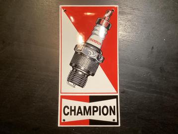 Emaille schild CHAMPION BOUGIIES  Dealer Reclamebord beschikbaar voor biedingen