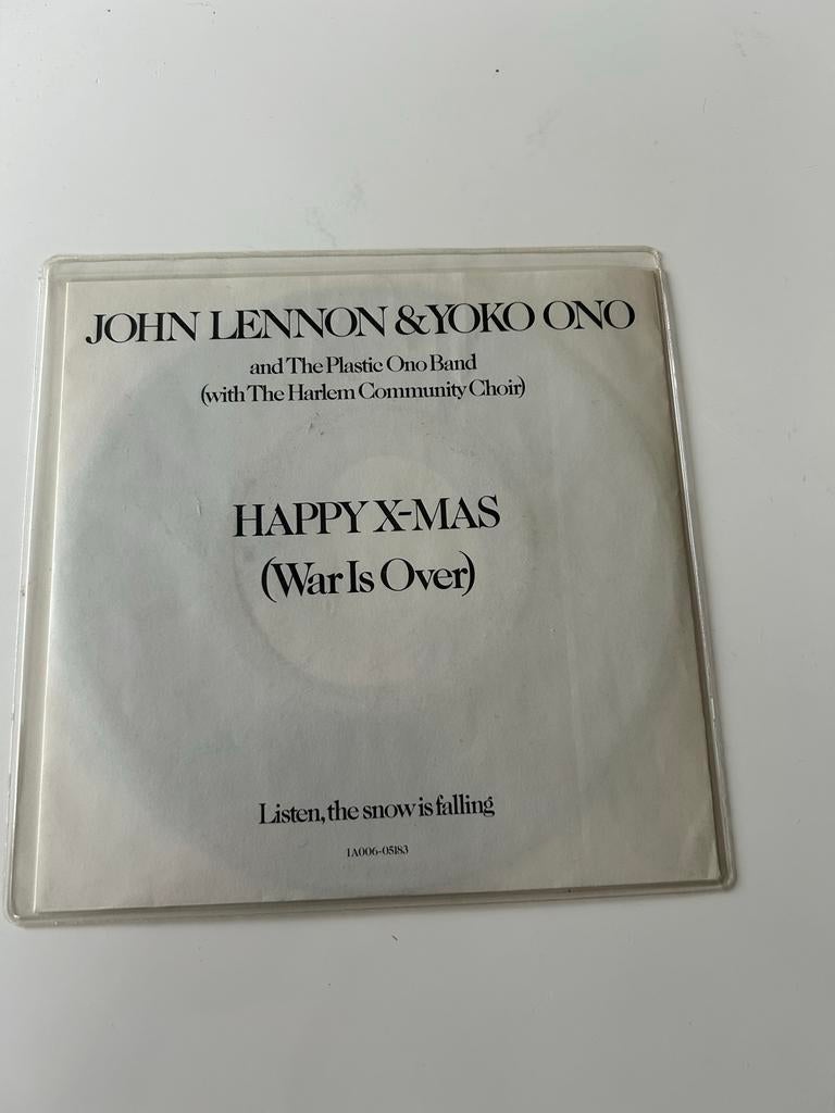 John Lennon - Happy X-Mas Single, 1 single, Ophalen of Verzenden, Gebruikt, Pop