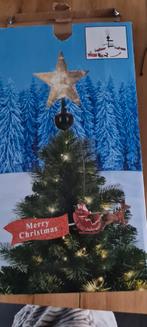 Mooie verlichten kerst Piek met draaiende kerstslee, Ophalen