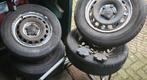 4x 6Jx15h2 ET:47 5x112 stalen velg + 2 goede Hankook banden, Ophalen, Gebruikt, Audi
