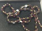ketting echt zilver 925 edelsteen garnet natural nieuw, Sieraden, Tassen en Uiterlijk, Kettingen, Ophalen of Verzenden, Zo goed als nieuw