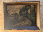 Vintage  landelijke op doek schilderij, Ophalen of Verzenden