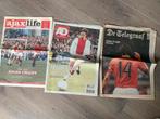 Johan Cruijff Overlijden - Kranten AD, Telegraaf, Ajax Life, Ophalen of Verzenden, 1980 tot heden, Nederland, Krant