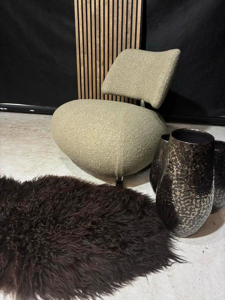 Leolux Pallone Bouclé Fauteuil(s), Huis en Inrichting, Stoelen, Zo goed als nieuw, Eén, Stof, Overige kleuren, Ophalen