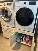 Wasmachine en droger kast, Ophalen, (Half)hoge kast, Gebruikt, 100 tot 150 cm