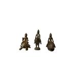 Set van 3 Antieke Zuid-Indiase Bronzen Beelden, Ophalen of Verzenden, Gebruikt