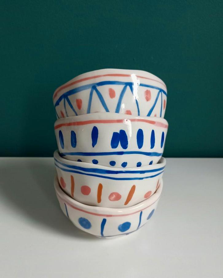 4 schaaltjes Lemon Twig &Klevering, Huis en Inrichting, Keuken | Servies, Zo goed als nieuw, Bord(en), Overige stijlen, Ophalen of Verzenden