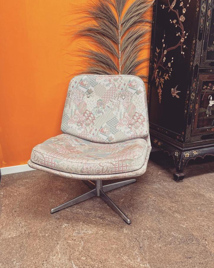 Vintage Ikea Draaistoel - Mila, Huis en Inrichting, Stoelen, Gebruikt, Eén, Metaal, Overige kleuren, Ophalen