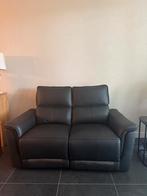 Tweezits bank zwart Seats and Sofa’s elektrisch, Huis en Inrichting, Ophalen, 150 tot 200 cm, 75 tot 100 cm, Rechte bank
