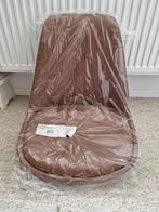 Bruin (nep) leren kuip bureau stoeltje zitting (NIEUW), Huis en Inrichting, Stoelen, Kunststof, Bruin, Nieuw, Ophalen of Verzenden