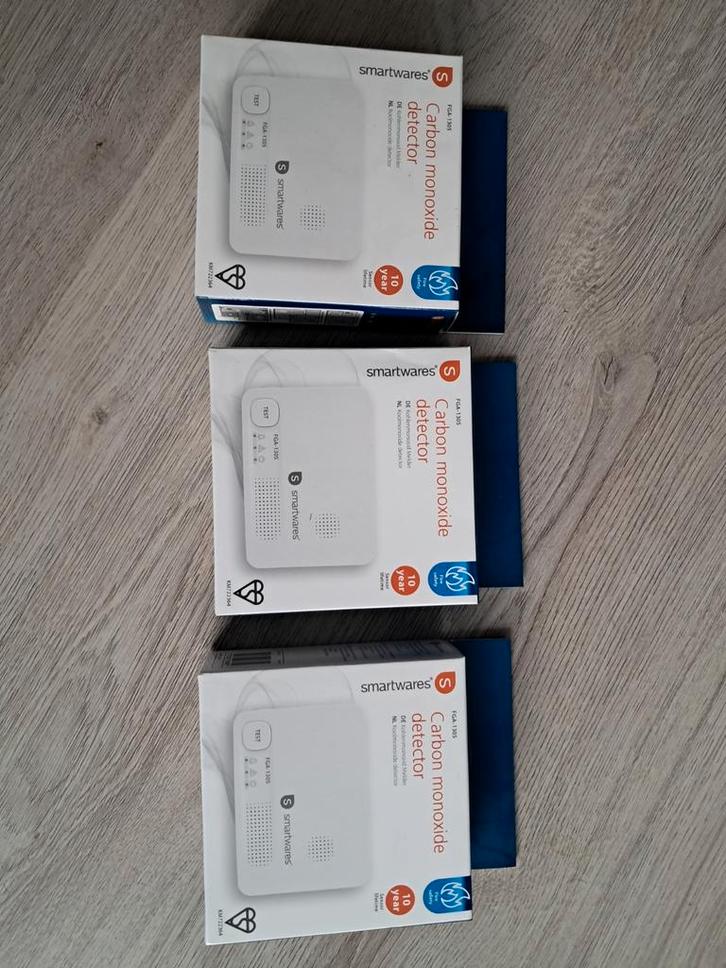 3 Nieuwe Koolmonoxidemelders - Smartwares, Doe-het-zelf en Verbouw, Alarmsystemen, Nieuw, Detector, Sensor of Melder, Rook, Ophalen