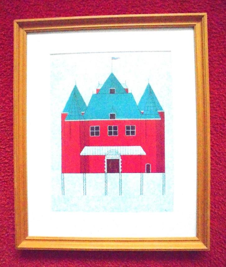Ko Aarts.Gebouw., Antiek en Kunst, Kunst | Litho's en Zeefdrukken, Ophalen of Verzenden