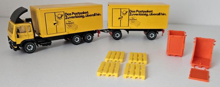 Siku Volvo 3714 PostPaket Zuverlässig, überall hin. 1:55, Hobby en Vrije tijd, Modelauto's | Overige schalen, Gebruikt, Bus of Vrachtwagen