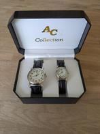 AC Collection set dames en heren horloge quartz uurwerk, Sieraden, Tassen en Uiterlijk, Horloges | Heren, Overige merken, Leer