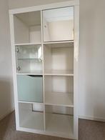 Ikea Kallax witte open kast met groene laatjes en deurtjes, Ophalen, Gebruikt