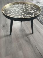 Ronde bijzettafel panterprint, Ophalen, Zo goed als nieuw, Rond