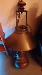 Grote koperen plafondlamp olielamp elektrisch, Ophalen