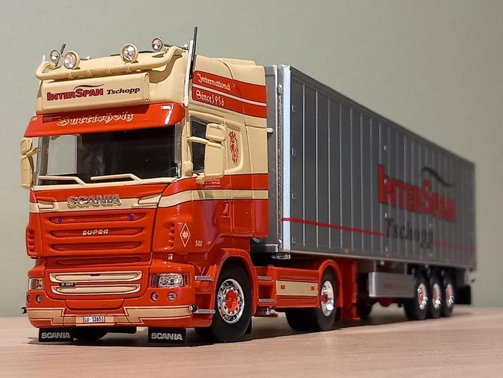 Tekno Interspan, Hobby en Vrije tijd, Modelauto's | 1:50, Zo goed als nieuw, Bus of Vrachtwagen, Tekno, Ophalen of Verzenden