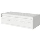 Brimnes bed, uitscuifbaar met twee lades., Huis en Inrichting, Wit, Tweepersoons, Zo goed als nieuw, 200 cm