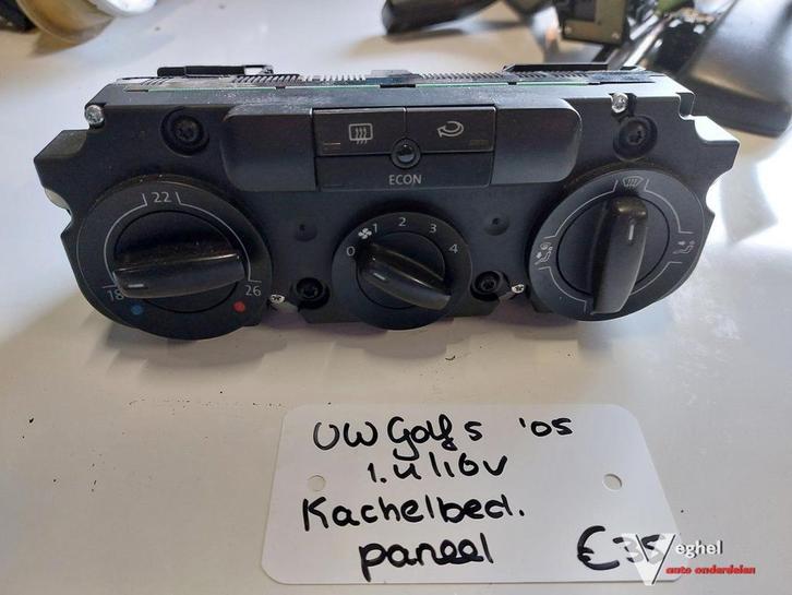 VW Golf 5 1.4/16v kachelbedieningspaneel '05, Auto-onderdelen, Dashboard en Schakelaars, Gebruikt, Ophalen of Verzenden