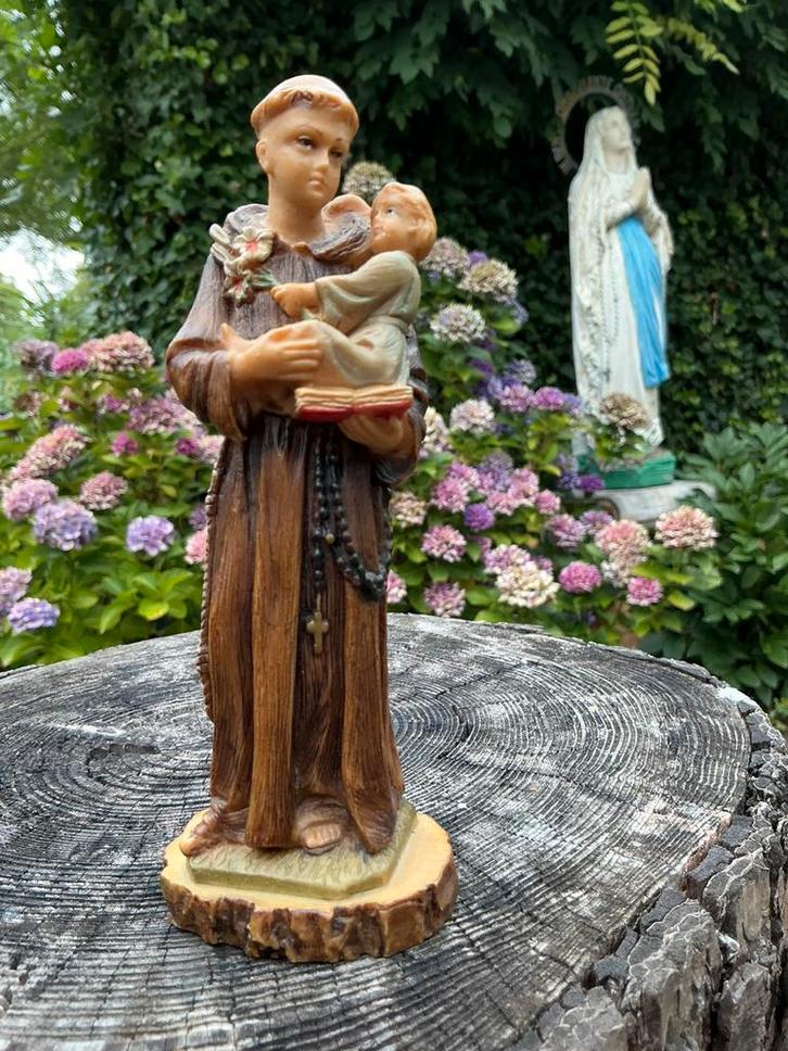 Mooi Italiaans heiligenbeeld ❤️ St Anthonius met kindje, Antiek en Kunst, Antiek | Religie, Ophalen of Verzenden