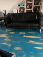 Bankje zwart leer gratis, Huis en Inrichting, Tweepersoons, Ophalen of Verzenden, Zo goed als nieuw, Minder dan 150 cm