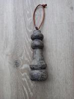 Houten klos aan leren veter, Huis en Inrichting, Woonaccessoires | Overige, Ophalen of Verzenden, Zo goed als nieuw