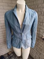 Blauw jasje van Maison Scotch maat M, Kleding | Dames, Jasjes, Kostuums en Pakken, Maat 38/40 (M), Blauw, Zo goed als nieuw, Jasje