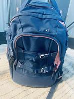 Merk Satch denimblauw met roze elementen, Sieraden, Tassen en Uiterlijk, Blauw, Ophalen of Verzenden, 30 tot 40 cm, Gebruikt