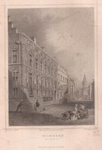 Nijmegen Nymwegen Het Stadhuis Staalgravure ca. 1850, Antiek en Kunst, Ophalen of Verzenden