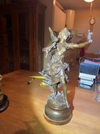 Bronzen Beeld van Vrouw met Vleugels, Antiek en Kunst, Ophalen of Verzenden