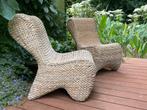 Twee stoelen van bananenblad. Voor serre of tuinkamer., Huis en Inrichting, Fauteuils, Ophalen, Gebruikt