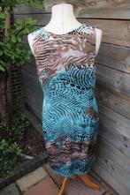 Jurk aqua/ bruin Joseph Ribkoff mt 42 Vaste prijs, Blauw, Maat 42/44 (L), Joseph Ribkoff, Ophalen of Verzenden