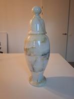 Marmeren dekselpot onyx marmer vaas urn 43 cm, Antiek en Kunst, Ophalen of Verzenden