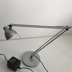 IKEA Bureaulamp Zilverkleur met Adapter, Huis en Inrichting, Lampen | Vloerlampen, Ophalen of Verzenden, Gebruikt, Metaal