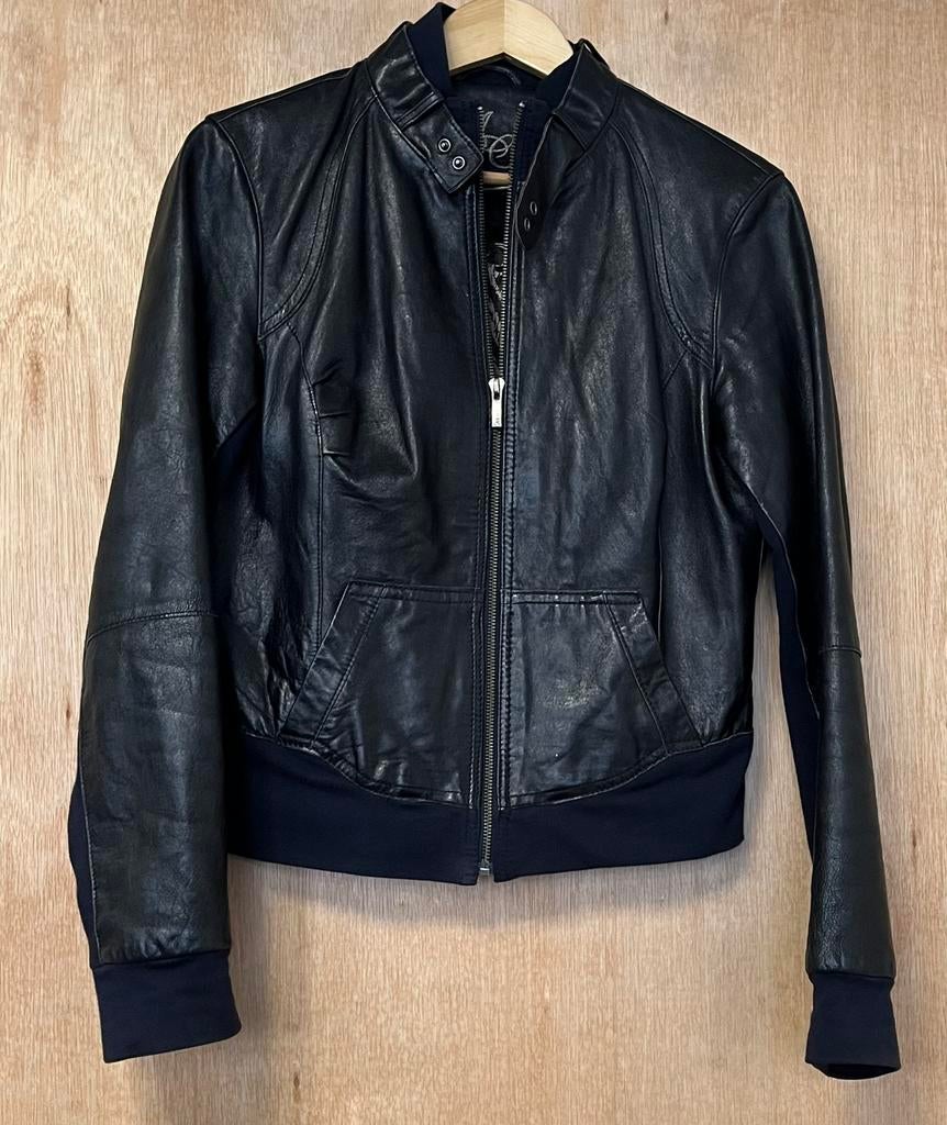 Arma zacht lams lederen jas leren jack zwart - Maat 42 / L, Ophalen of Verzenden, Zo goed als nieuw, Maat 42/44 (L), Zwart