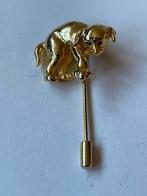 Steekspeld met puppy, verguld., Ophalen, Zo goed als nieuw, Dier of Natuur, Speldje of Pin