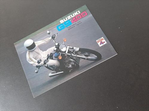 Suzuki GS400 GS 400 oldtimer nederlandse folder DOHC, Motoren, Handleidingen en Instructieboekjes, Suzuki, Ophalen of Verzenden
