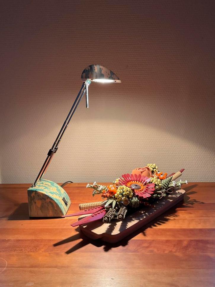 Kenwell bureaulampje halogeen camouflage, Huis en Inrichting, Lampen | Tafellampen, Gebruikt, Minder dan 50 cm, Ophalen of Verzenden