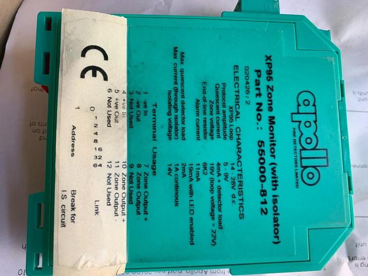 Zone monitor DIN-Rail XP95 (Apollo), Hobby en Vrije tijd, Elektronica-componenten, Gebruikt, Ophalen of Verzenden