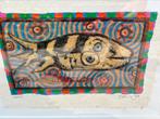 Tweeluik vissen incl lijst uit 1997, Antiek en Kunst, Kunst | Litho's en Zeefdrukken, Ophalen