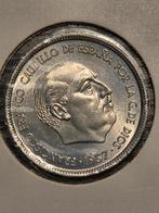 Spaanse 25 Pesetas 1957 - Franco, Postzegels en Munten, Munten | Europa | Niet-Euromunten, Ophalen of Verzenden, Overige landen